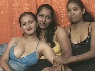 A handful of indian lesbians having pastime